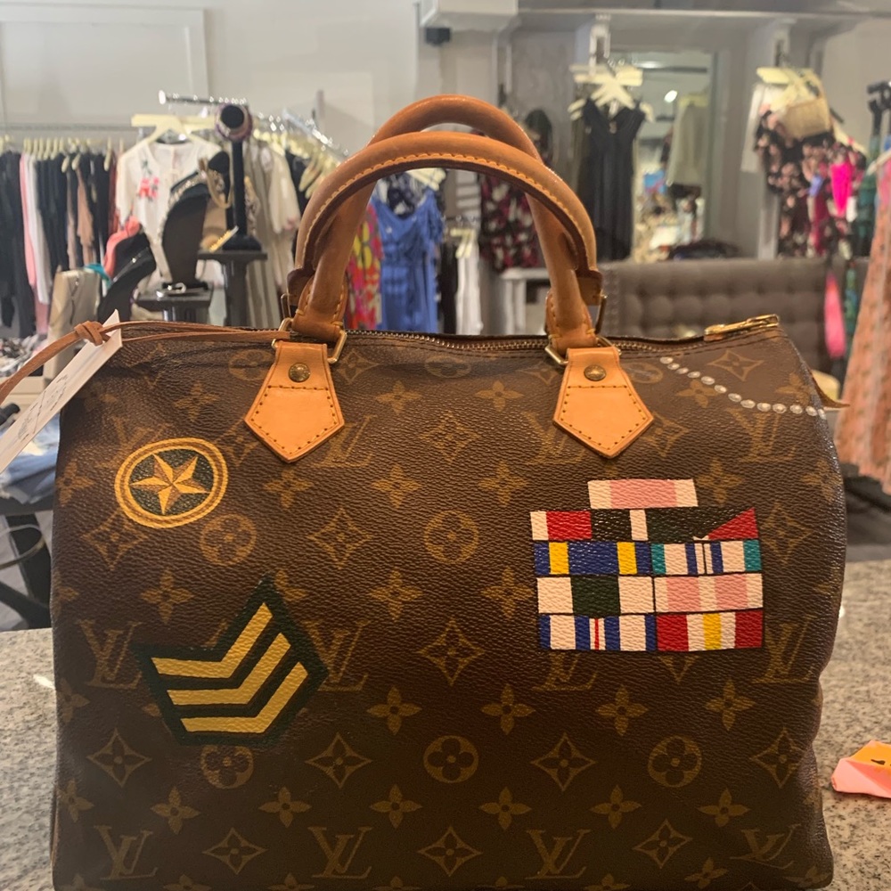 Louis Vuitton speedy 30 new vintage hand painted